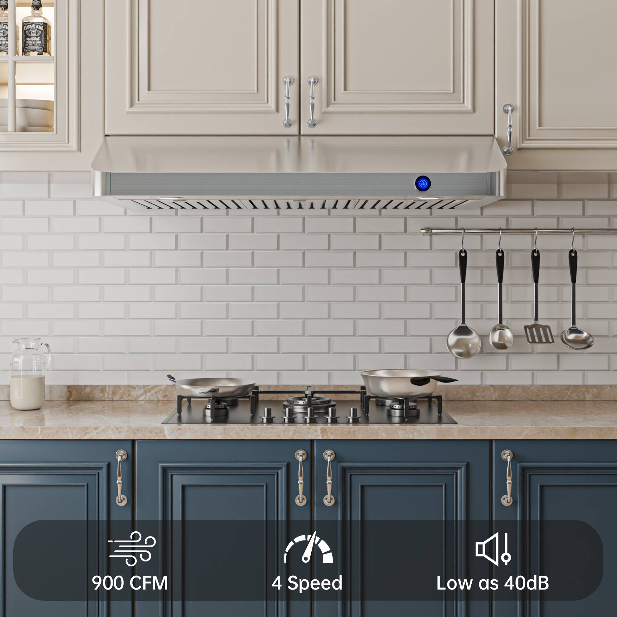 900 CFM  
4 Speed  
Low as 40dB