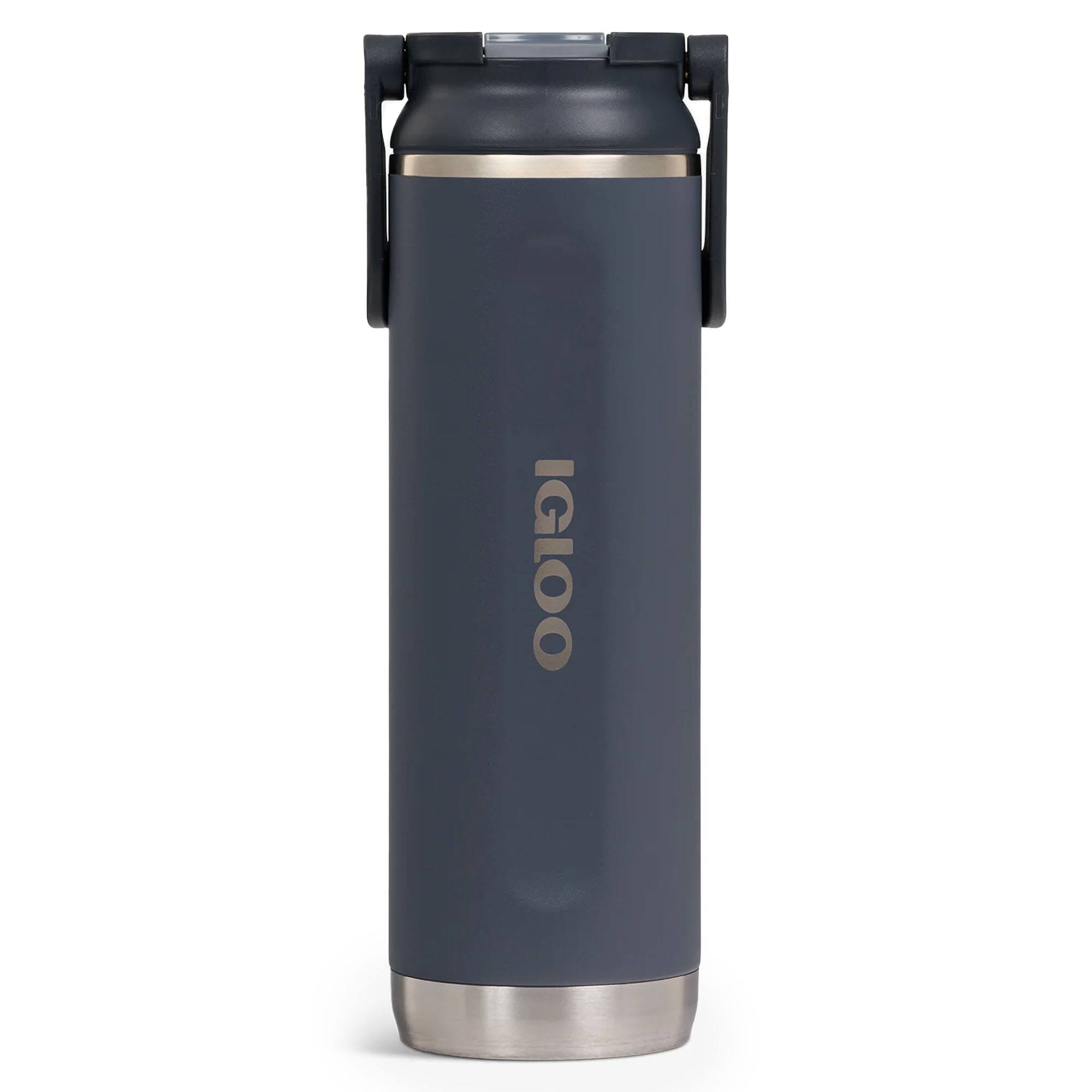 Front. Igloo - IGLOO 20 oz. Sport Sipper Bottle, Carbonite - Carbonite.