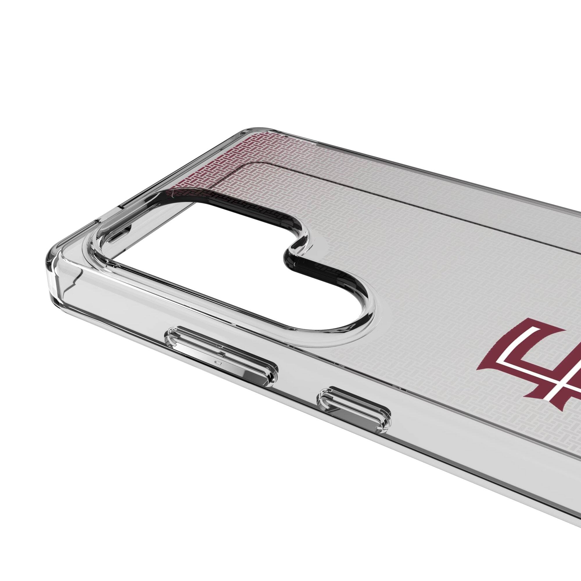 Alt View 2. Keyscaper - Florida State Seminoles Linen Logo Galaxy Clear Case - S23 - Multicolor.
