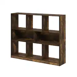 FurniFact - Wooden bookcase with sleek design and sturdy construction - Amber Pine