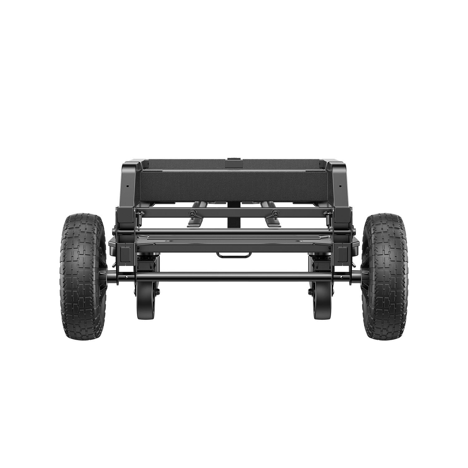 Alt View 4. BLUETTI - Foldable 330lbs Trolley with 5" Swivel & 10" Pneumatic Wheels - Black.