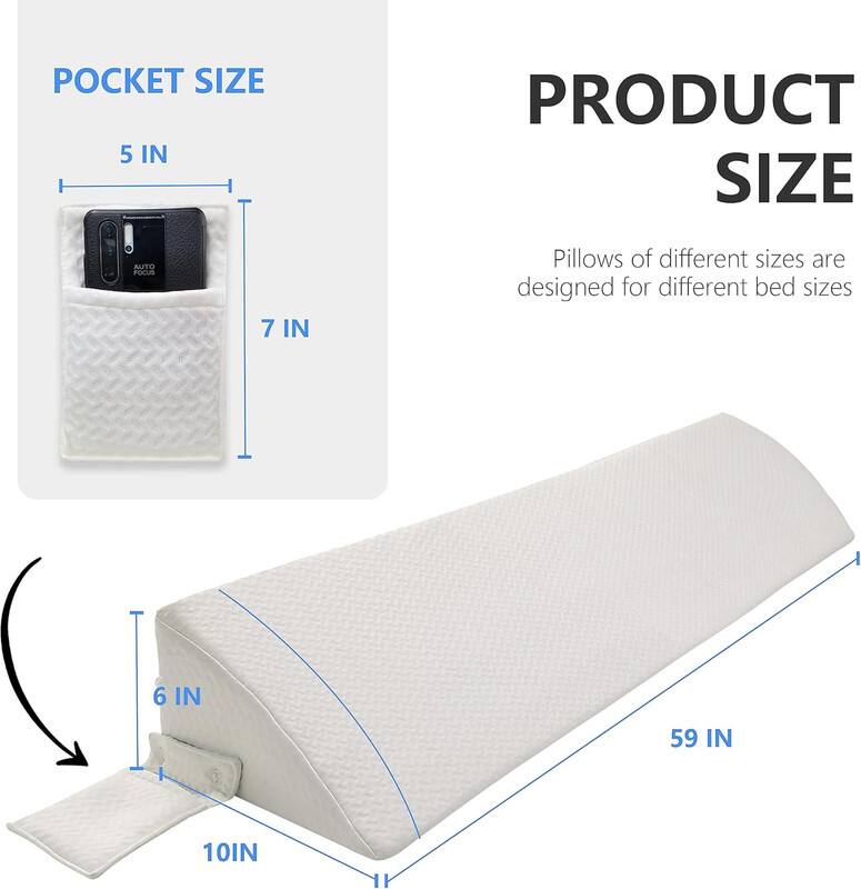 POCKET SIZE  
5 IN  
7 IN  

PRODUCT SIZE  
Pillows of different sizes are designed for different bed sizes  
6 IN  
10 IN  
59 IN