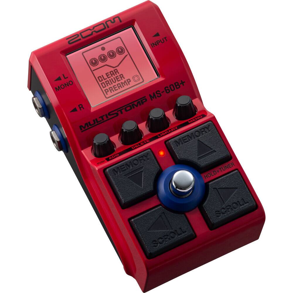 MCOS INPUT L CLEAR DRIVER MONO MS-60B+ MULTISTOMP R TOMP MULTI MENU LIBRARY MEMORY DELETE ADD PUSH MEMORY HOLD+TUNER TUNER HOLD SCROLL SCROLL