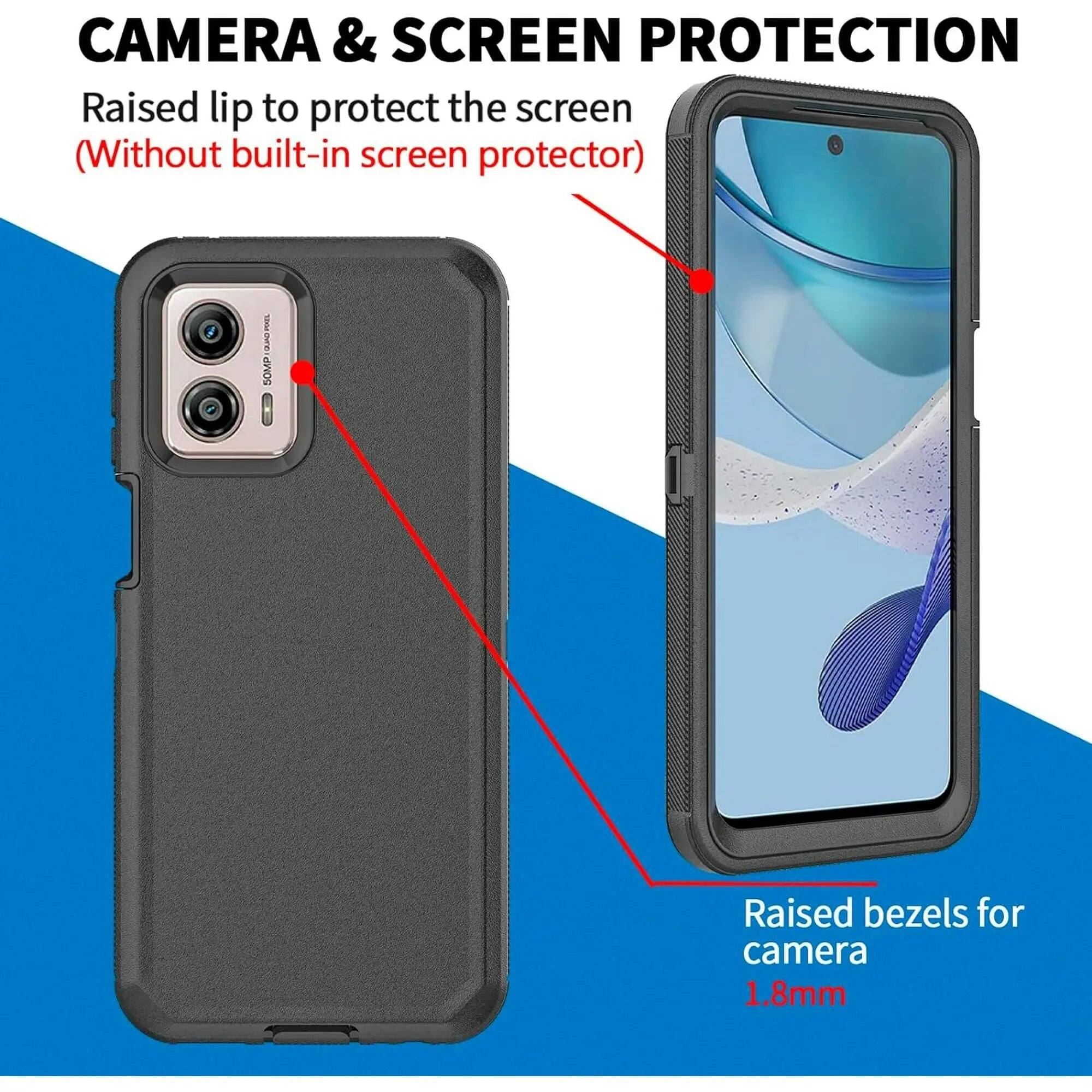 CAMERA & SCREEN PROTECTION  
Raised lip to protect the screen (Without built-in screen protector)  
Raised bezels for camera 1.8mm