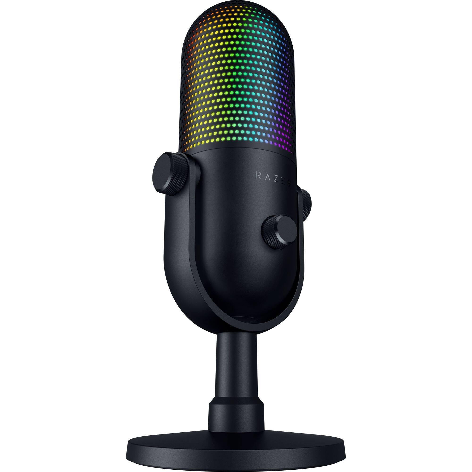 Alt View 20. Razer - Seiren V3 Chroma Condenser USB Microphone - Black.