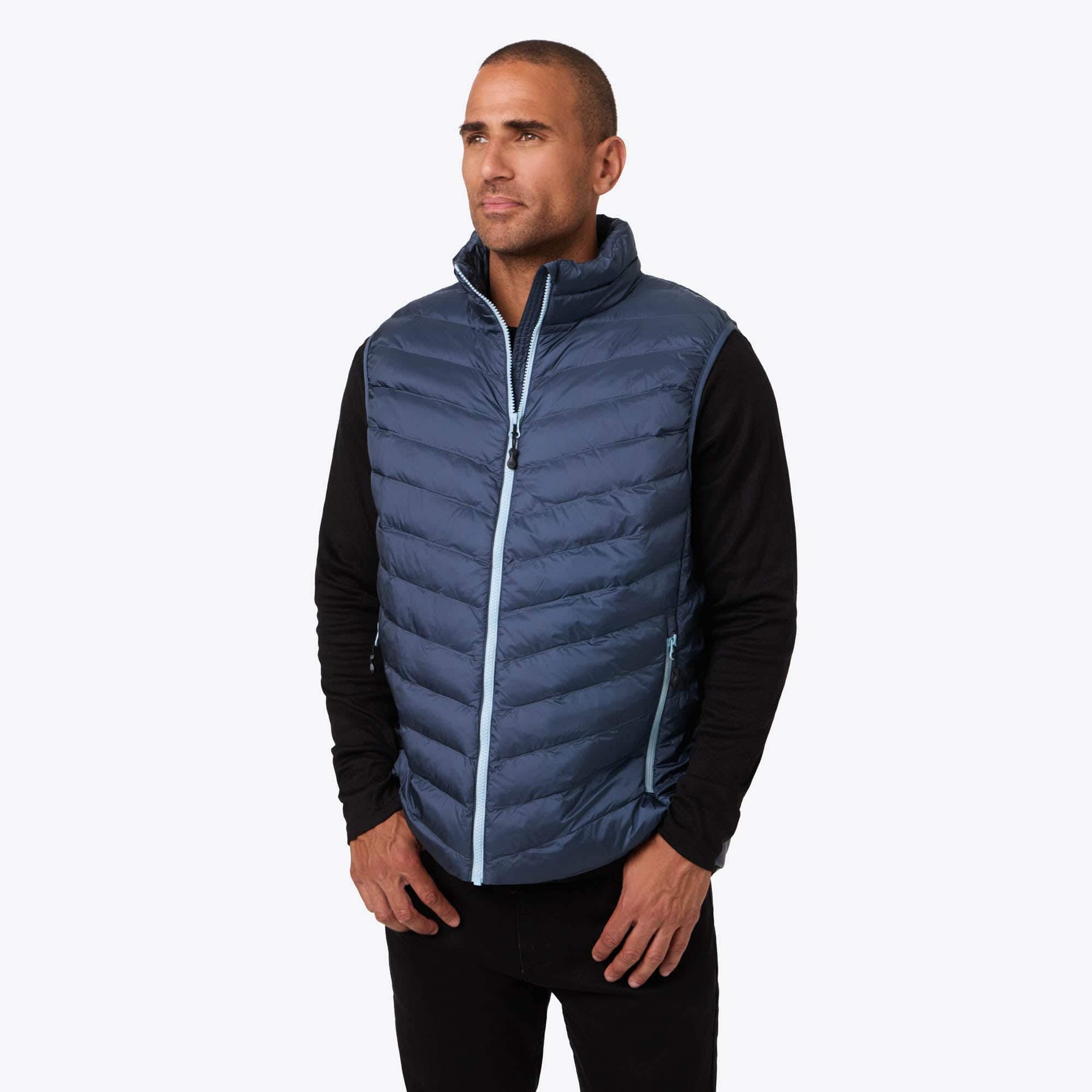 Front. Mobile Warming - Men's Backcountry Xtera Heated Vest - Artic Blue.