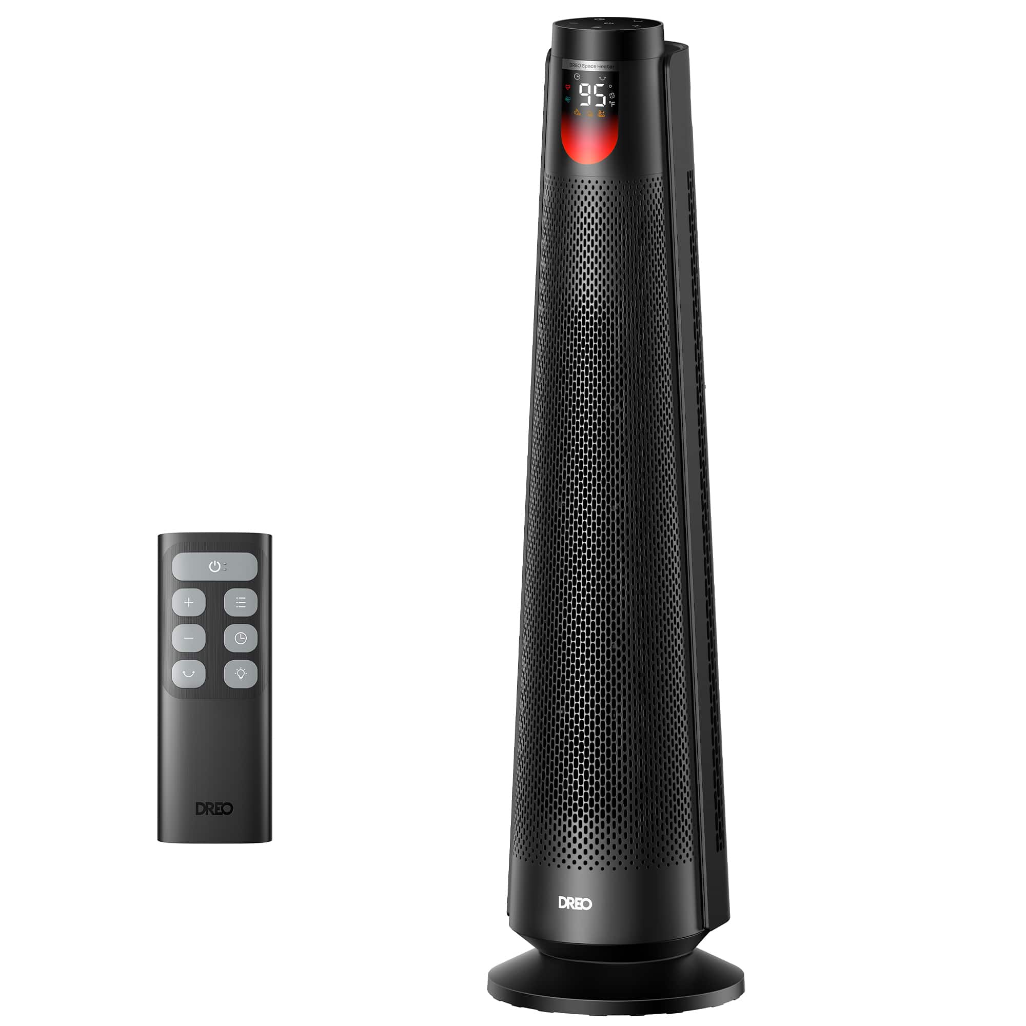 DREO - Tower Heater 712, 1500W, 120° Oscillation, 10 Heat Levelswith 5 Fan Speeds