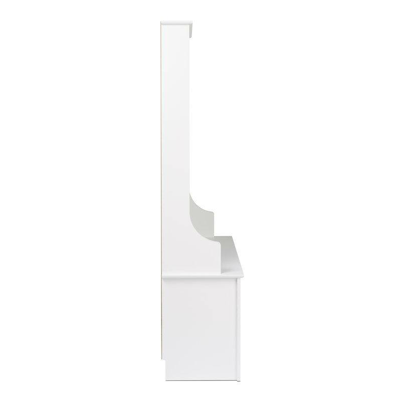Left. Hivvago - Hivvago White Entryway Hall Tree Shoe Cubbie Coat Rack - White.
