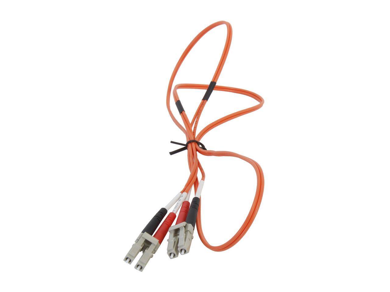 Alt View 1. Cables to Go - C2G 33172 OM1 Fiber Optic Cable - LC-LC 62.5/125 Duplex Multimode PVC Fiber Cable, Orange (3.3 Feet, 1 Meter).