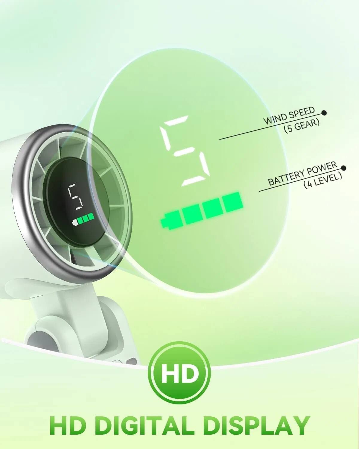 WIND SPEED (5 GEAR)  
BATTERY POWER (4 LEVEL)  
HD DIGITAL DISPLAY