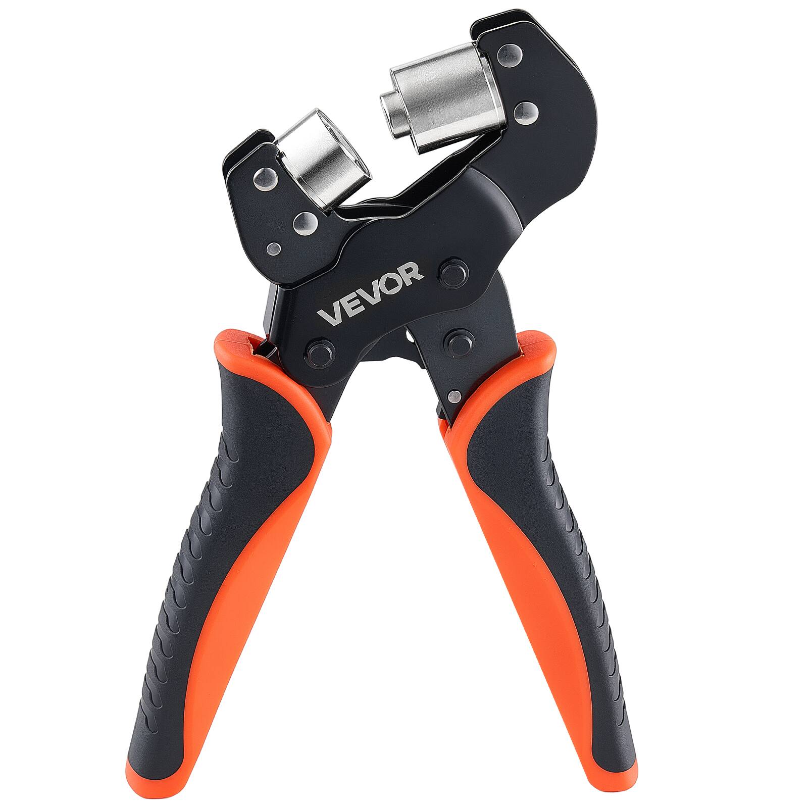 Alt View 5. VEVOR - Grommet Tool Kit 1/2" Eyelet Tool Kit with 500 PCS Silver Grommets, with Eyelets and Washers,Manual Grommet Press Pliers - Black;Orange.