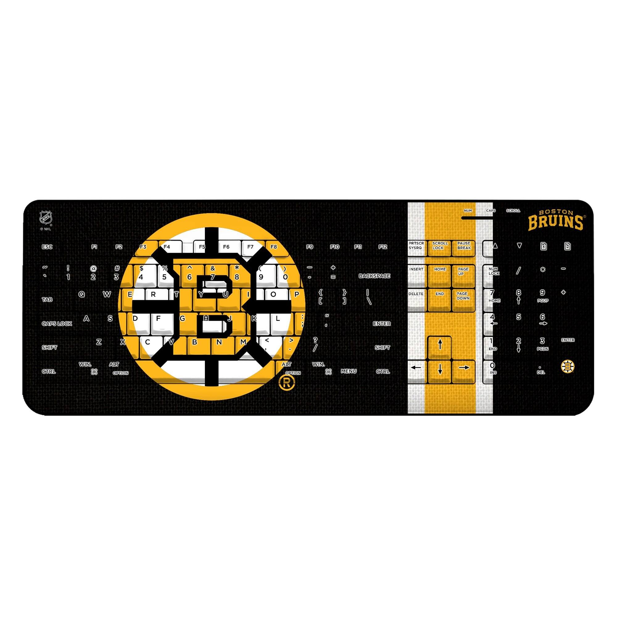 Keyscaper - Boston Bruins Stripe Wireless Keyboard - Multicolor