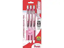 Pentel - EnerGel Deluxe RTX Retractable Gel Pens, Medium Point, 0.7mm, 3/Pack - Black Ink