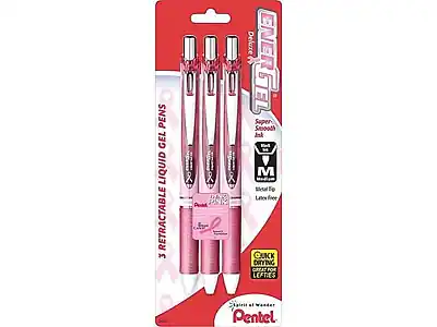 3 RETRACTABLE LIQUID GEL PENS
ENERGEL
Super Smooth Ink
Metal Tip
Lefty Free
Quick Drying
Great for Lefties
Pentel
Series of Wander