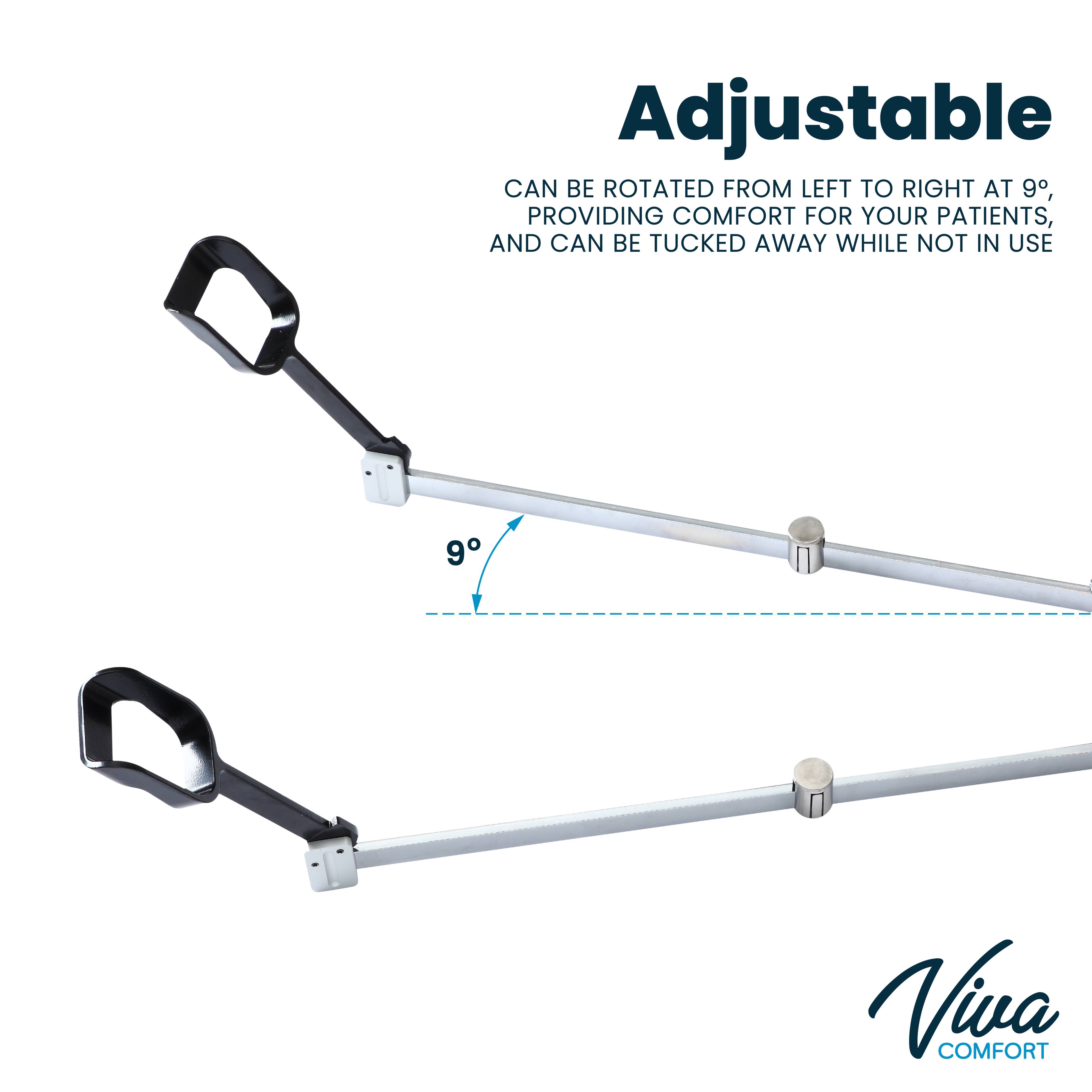 Adjustable
CAN BE ROTATED FROM LEFT TO RIGHT AT 9°, PROVIDING COMFORT FOR YOUR PATIENTS, AND CAN BE TUCKED AWAY WHILE NOT IN USE
Viva COMFORT