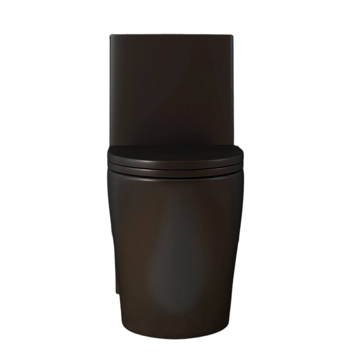 Alt View 8. Loheer - Loheer One Piece Dual Flush Toilet Matte Black Elongated Bowl 17 Inch ADA Comfort Height - Matte Black.
