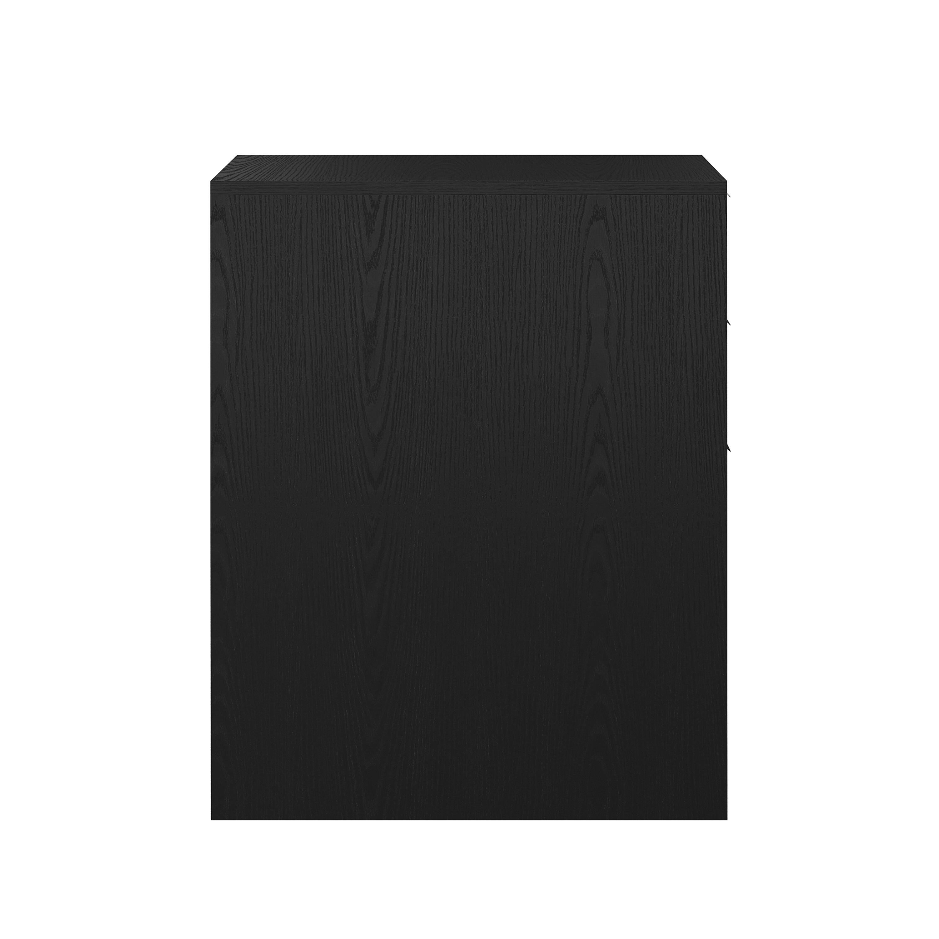 Alt View 8. Martha Stewart - Kayden Modular 1 Drawer Desk & Dual 3 Drawer File Cabinets - Black.