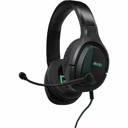 Front. Avid - AVID AVIGA AP-1000 Gaming Headset - Stereo - USB Type A - Wired - 32 Ohm - 50 Hz to 20 kHz - On-ear, Over-the-head - Black.