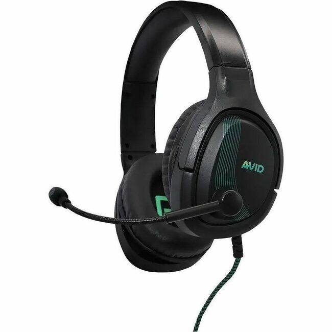 Front. Avid - AVID AVIGA AP-1000 Gaming Headset - Stereo - USB Type A - Wired - 32 Ohm - 50 Hz to 20 kHz - On-ear, Over-the-head - Black.
