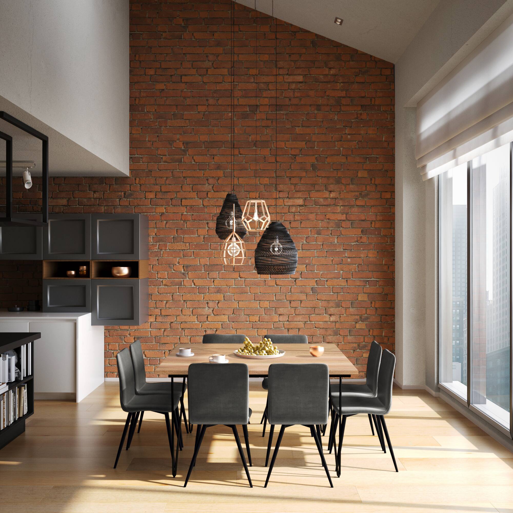 Left. Simpli Home - Hunter SOLID MANGO WOOD and Metal 54 inch x 54 inch Square Industrial Dining Table in Natural - Natural.
