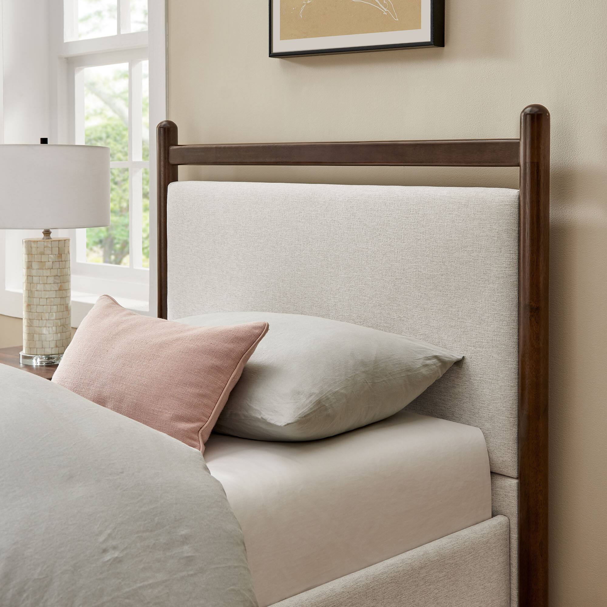 Alt View 1. Modway - Ginny Platform Bed Frame by Modway - Wenge Heathered Ivory.