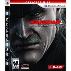GREATEST HITS
PlayStation Network
METAL GEAR SOLID 4
GUNS OF THE PATRIOTS
TACTICAL ESPIONAGE ACTION
MATURE 17+
CONTENT RATED BY ESRB
DUALSHOCK 3 COMPATIBLE
KONAMI