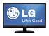 Front. LG - 24" Flat-Panel LED Monitor - Black.