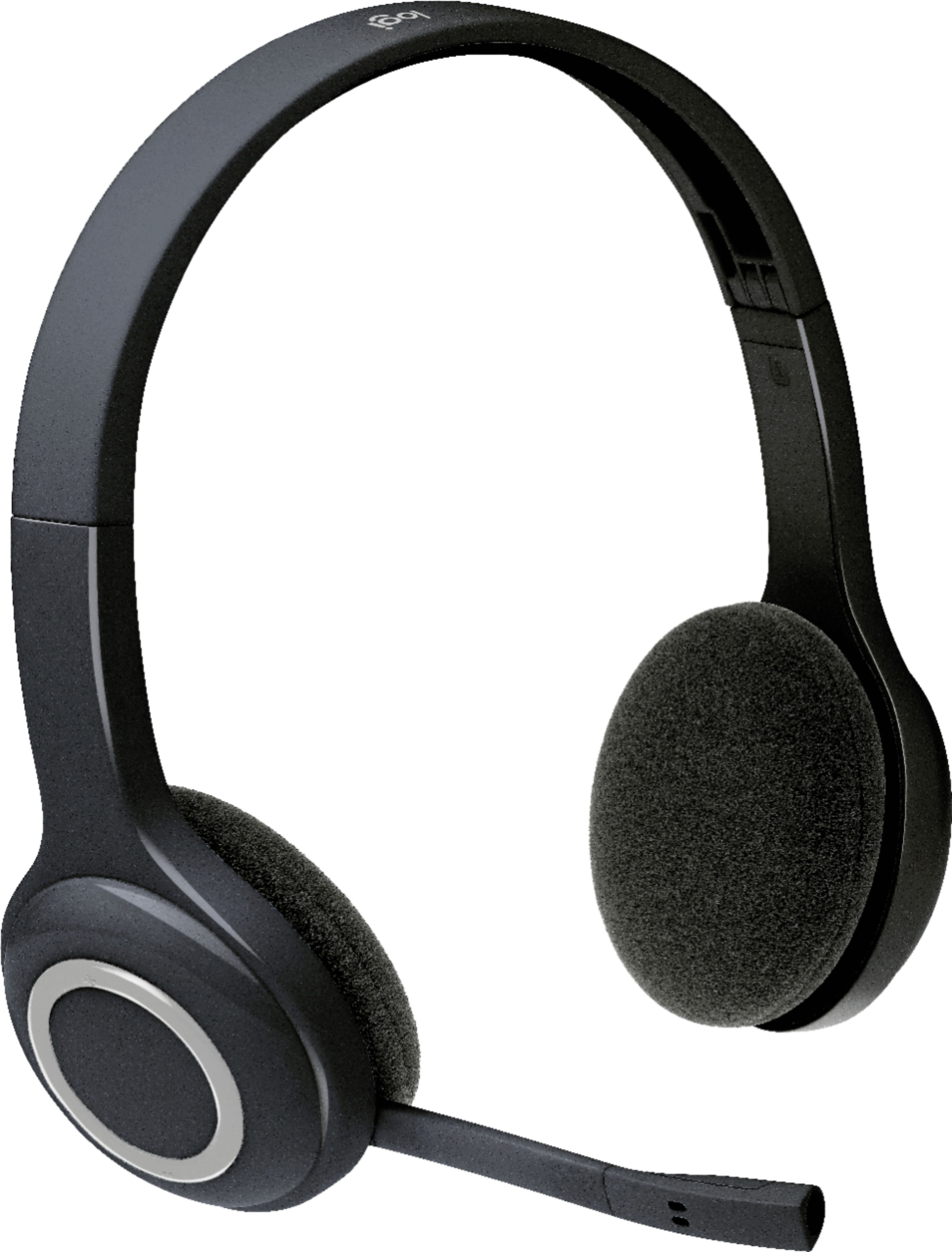 Angle View: Logitech - H600 RF Wireless On-Ear Headset - Black