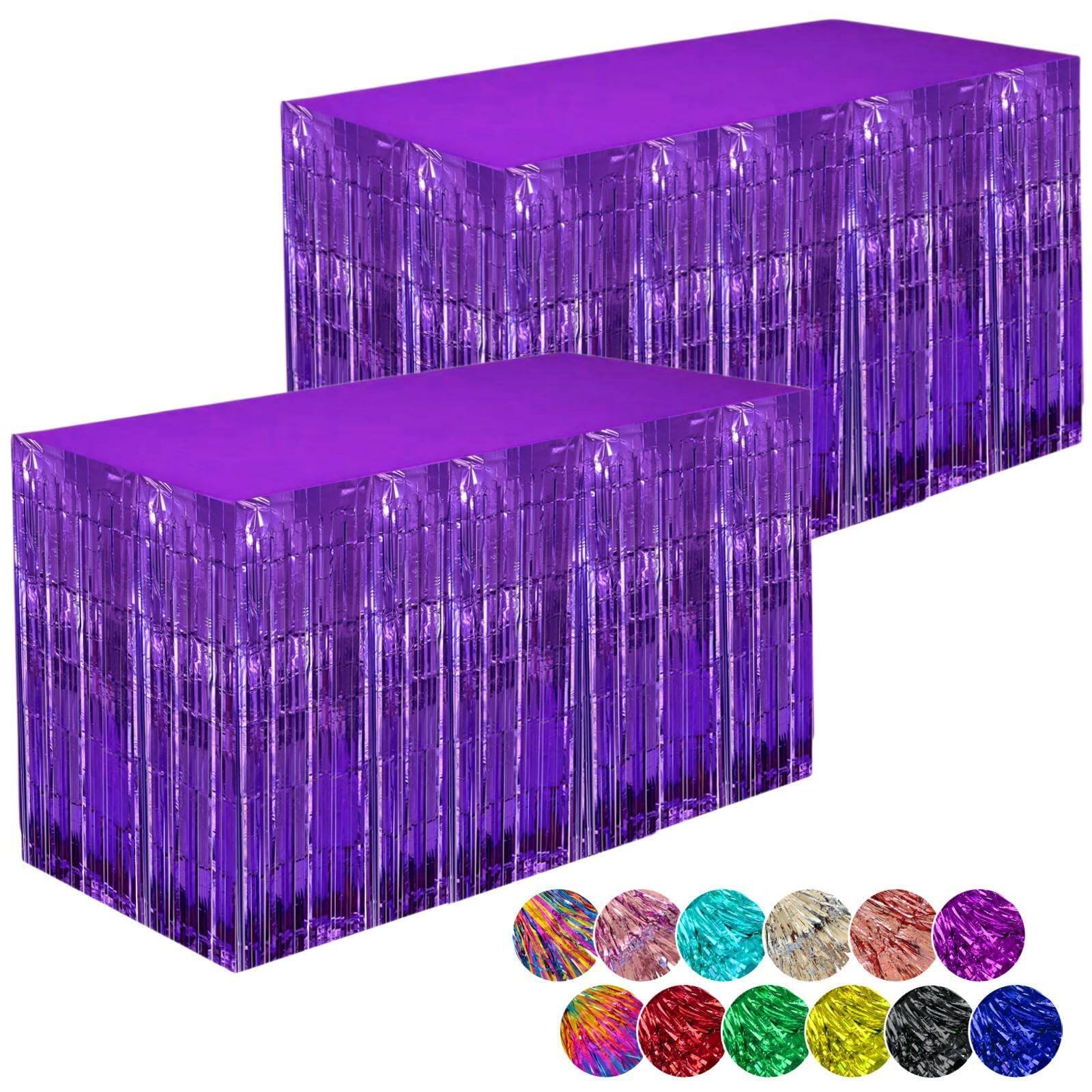 Dapper Styles Streamers Party Decorations 2 Packs Table Skirts Metallic ...