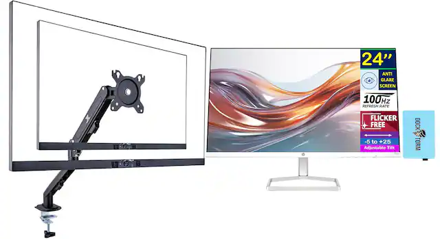 24" Anti Glare Screen
100Hz Refresh Rate
Flicker Free
-5 to +25 Adjustable Tilt
Dock Torm