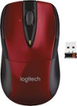 Front Zoom. Logitech - M525 Wireless Mouse - Red.