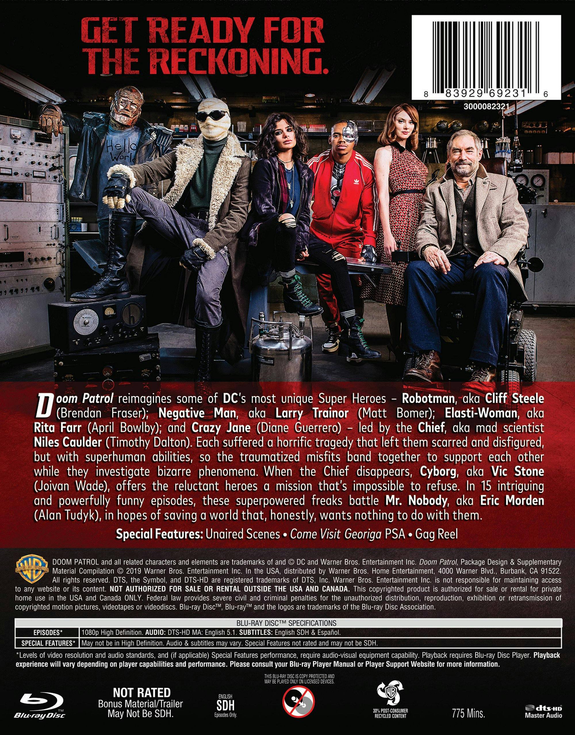 Angle. Doom Patrol: The Complete First Season (Box Set) [Blu-ray].