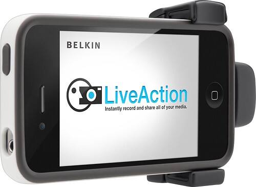 Angle Standard. Belkin - LiveAction Camera Grip for Apple® iPhone® Mobile Phones.