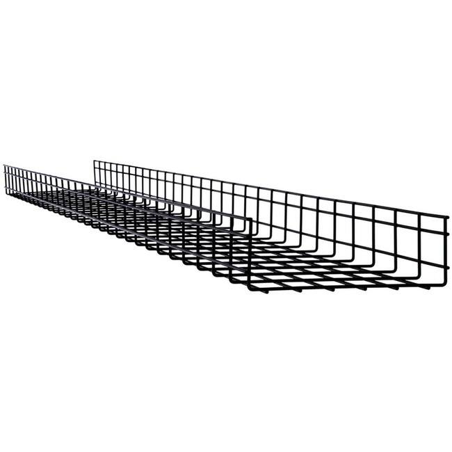 Front. Tripp Lite - EATON TRIPP LITE SERIES WIRE MESH CABLE TRAY - 300 X 100 X 3000 MM (12 IN. X 4 I - Black Powder Coat.