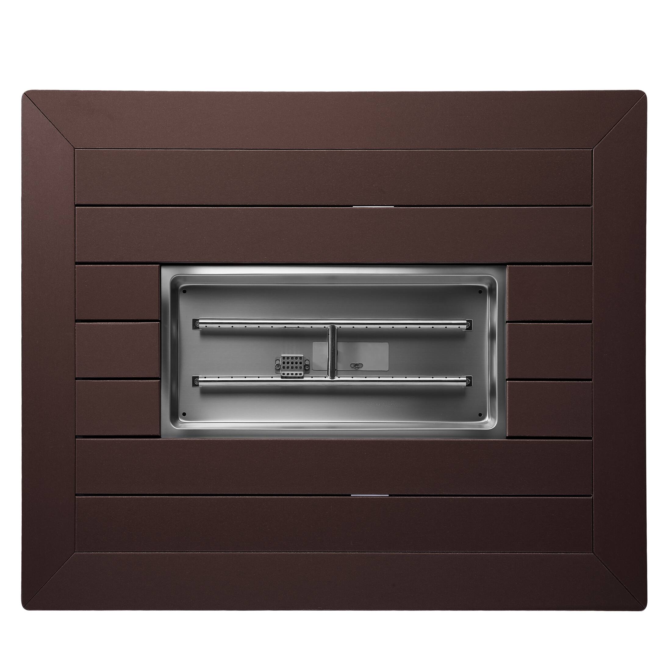 Alt View 2. WestinTrends - WestinTrends Helios 46" Modern Outdoor 55,000 BTU Patio Gas Propane Rectangle Deck Fire Pit Table - Dark Brown.