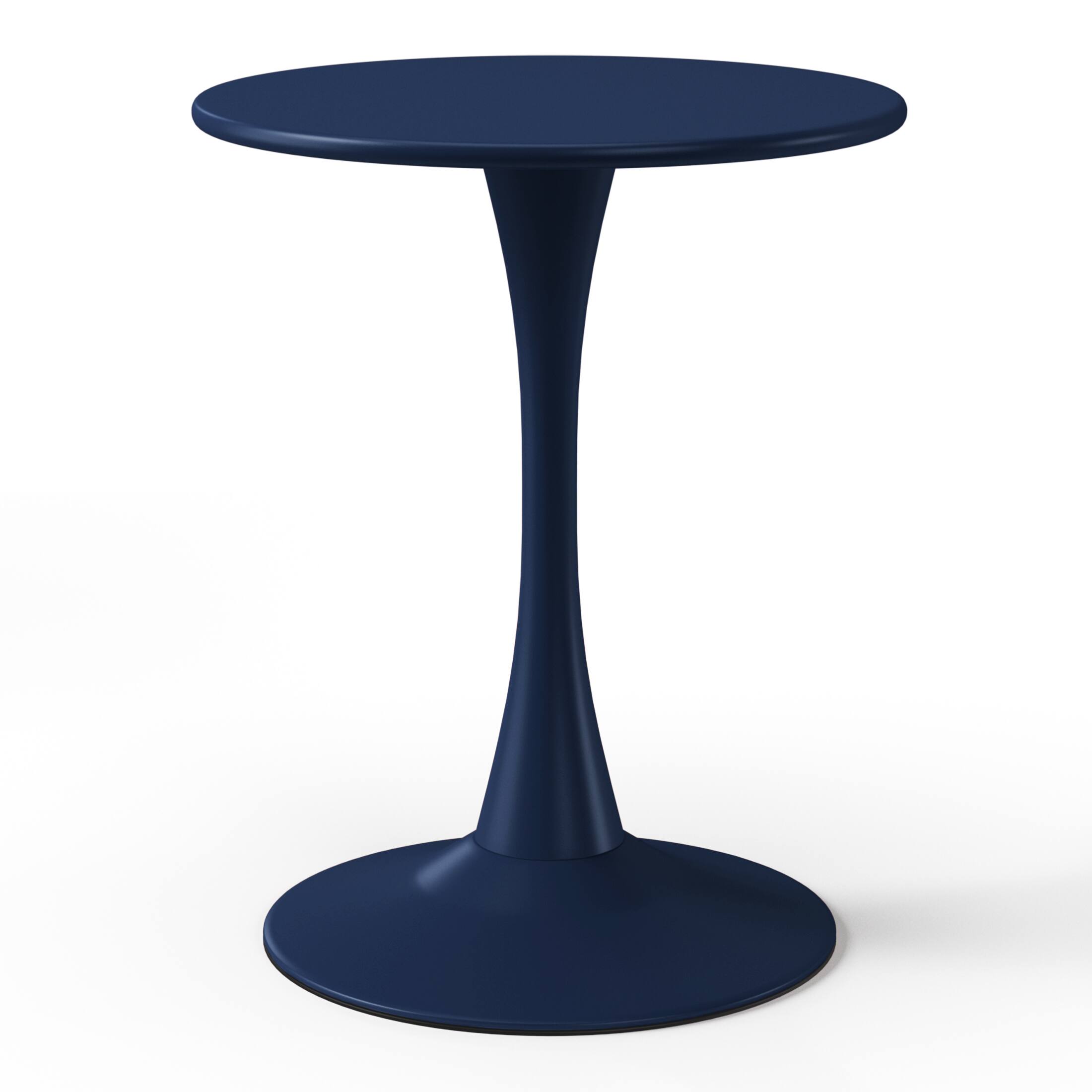 Back. WestinTrends - WestinTrends Playa 3-Piece Outdoor Indoor Metal Patio Dining Table Set With Stackable Patio Chairs - Navy Blue.