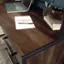 Left. Sauder - Briarbrook Single Ped Desk-Mesh Draw 3a - SGS Laminate Barrel Oak.