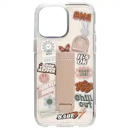 Walli Cases - iPhone 13 Pro Max Phone Case with Wallet and Finger Strap - No Bad Vibes