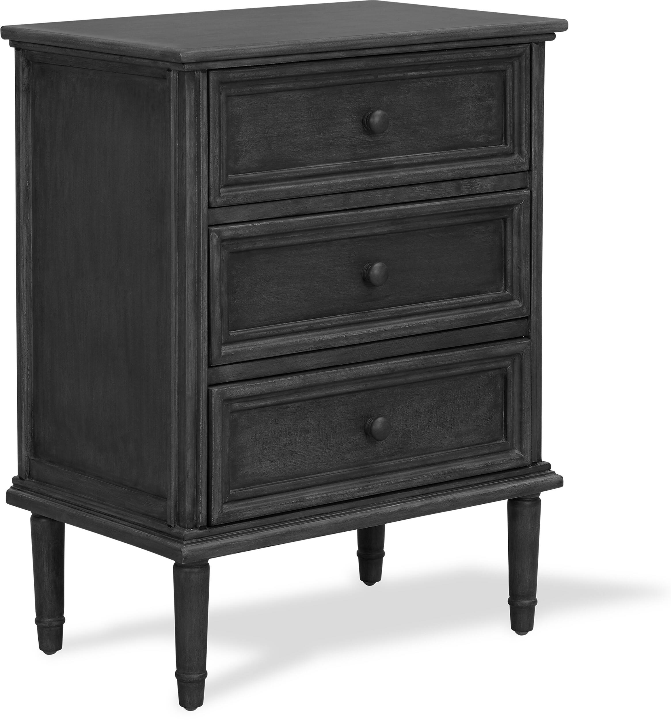 Alt View 12. Finch - Webster 3-Drawer Storage Cabinet - Dark Gray.
