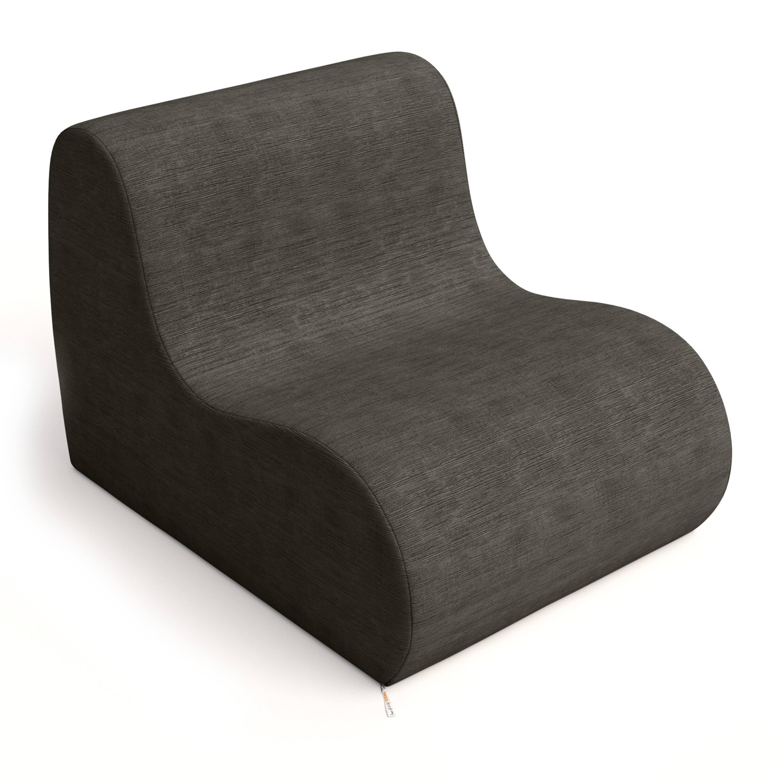 Alt View 1. Jaxx - Jaxx Uptown Large Modern Armless Accent Chair, Charcoal - Charcoal.