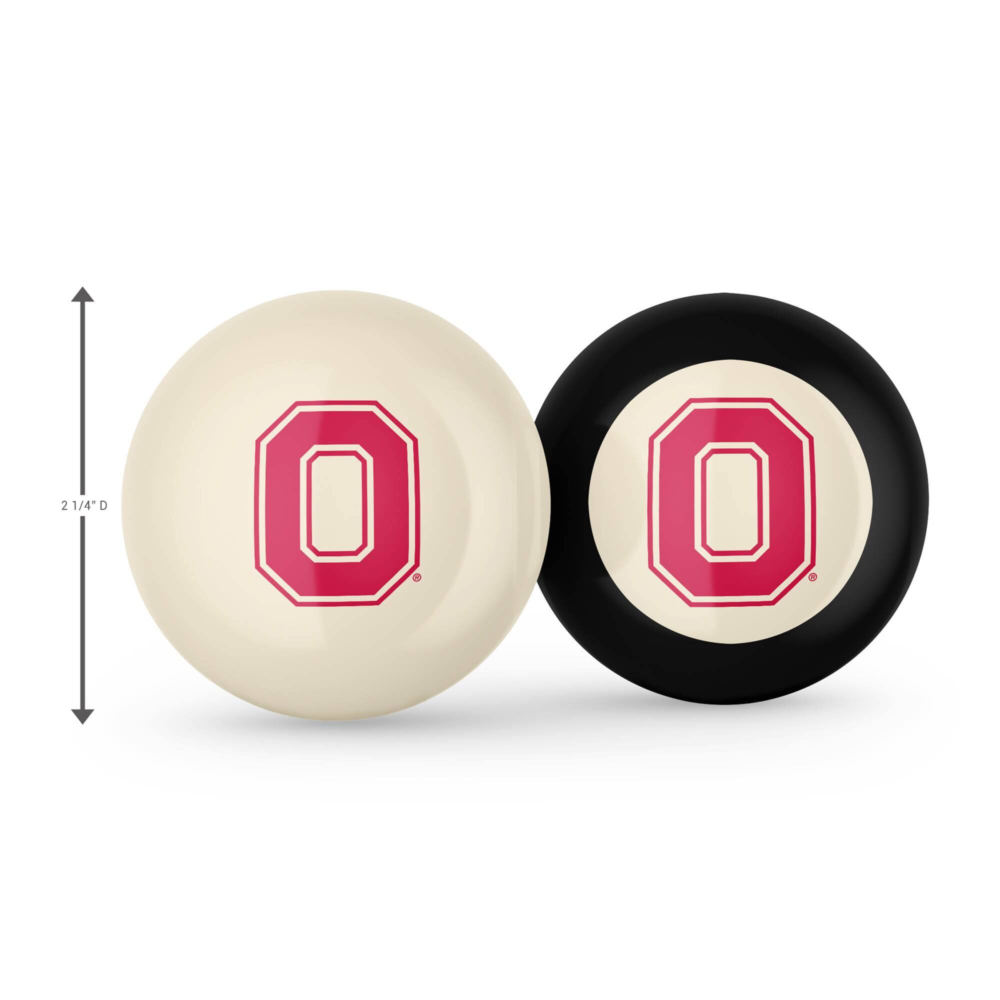Alt View 1. Imperial - Ohio State Buckeyes Logo Cue Ball & 8 Ball Combo Set - White.