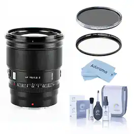 Viltrox - Pro AF 75mm f/1.2 Lens for Nikon Z, Bundle with Tiffen 77mm UV and CPL Filters