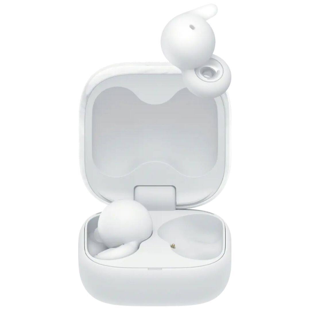 Angle. Sony - Sony LinkBuds Open True Wireless Earbud White Headphones with Earbud Case Bundle - White.