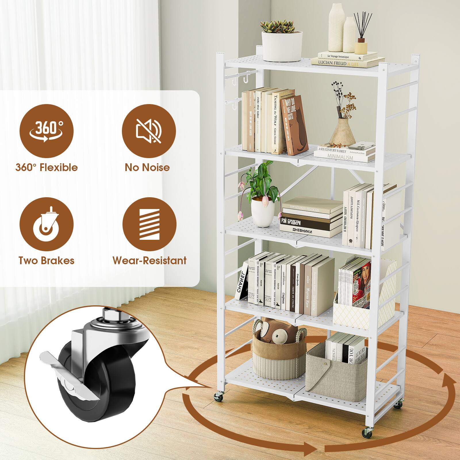 - 360° Flexible
- No Noise
- Two Brakes
- Wear-Resistant