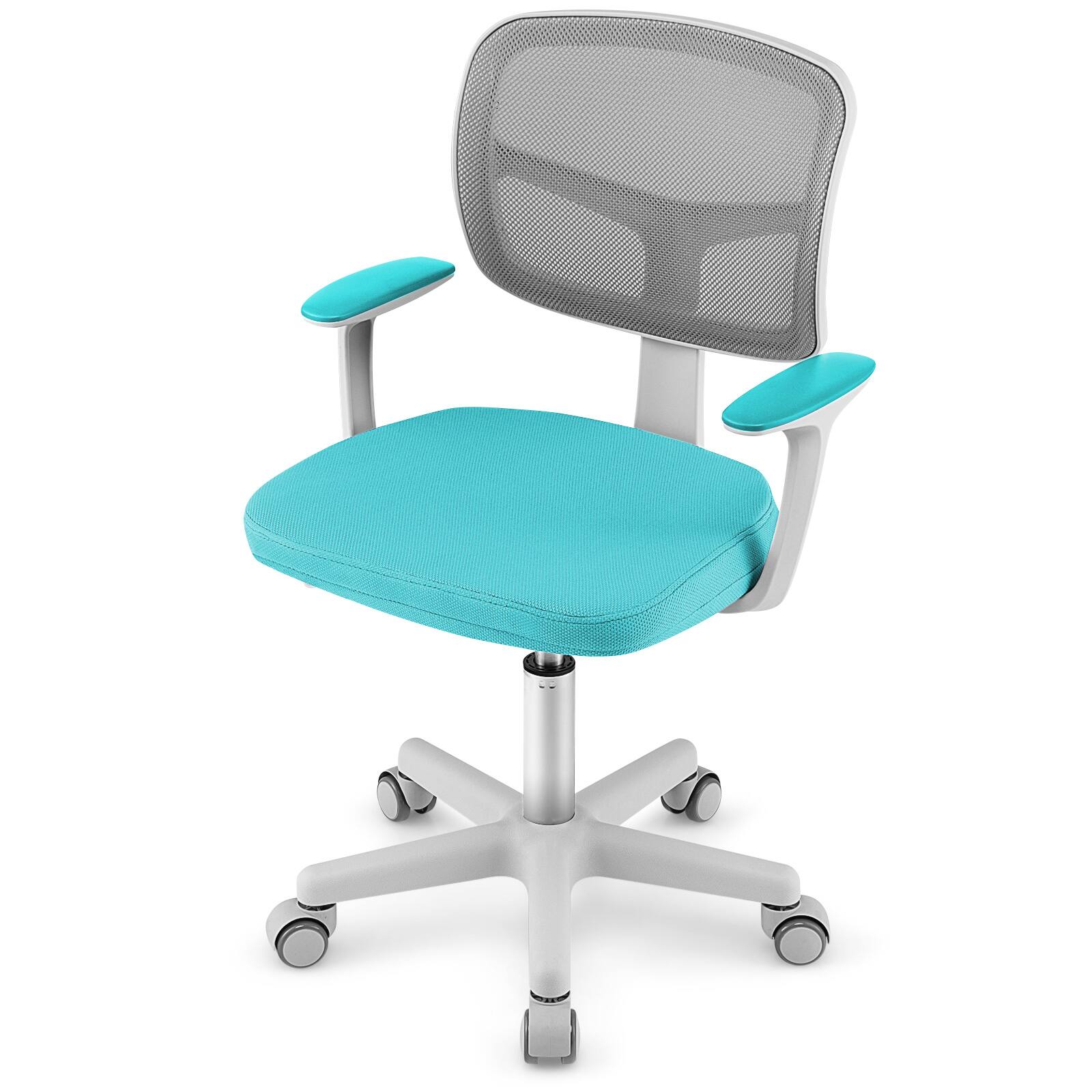 Costway - Auto Lock Kids Mesh Chair with Armrests Height Adjustable 360-Degree Swive - Green