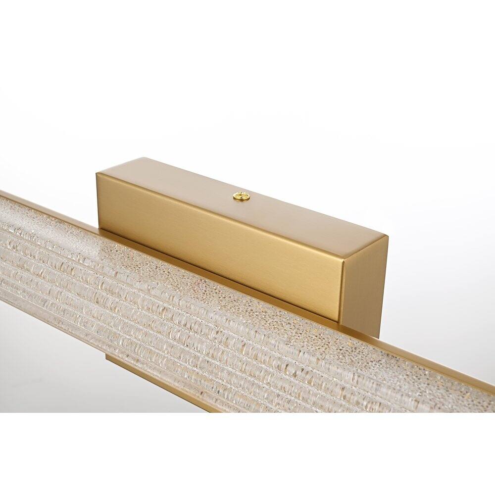 Alt View 4. Living District - Jaxx 16 Inch Led Wall Sconce In Satin Gold - Satin Gold.