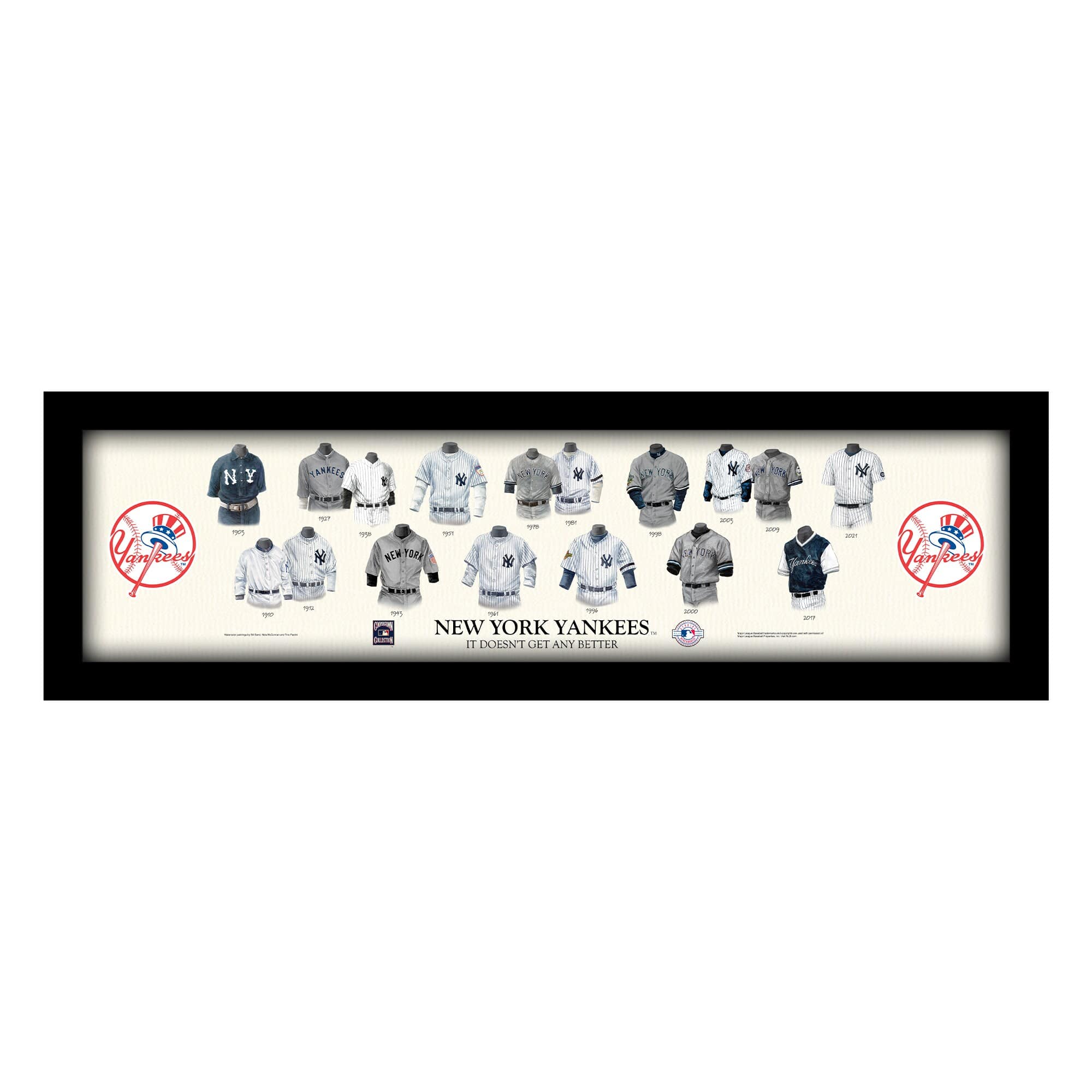 Sporticulture - New York Yankees Cooperstown Collection Framed Uniform Heritage Art Print - Multicolor price history on PriceWatchPro