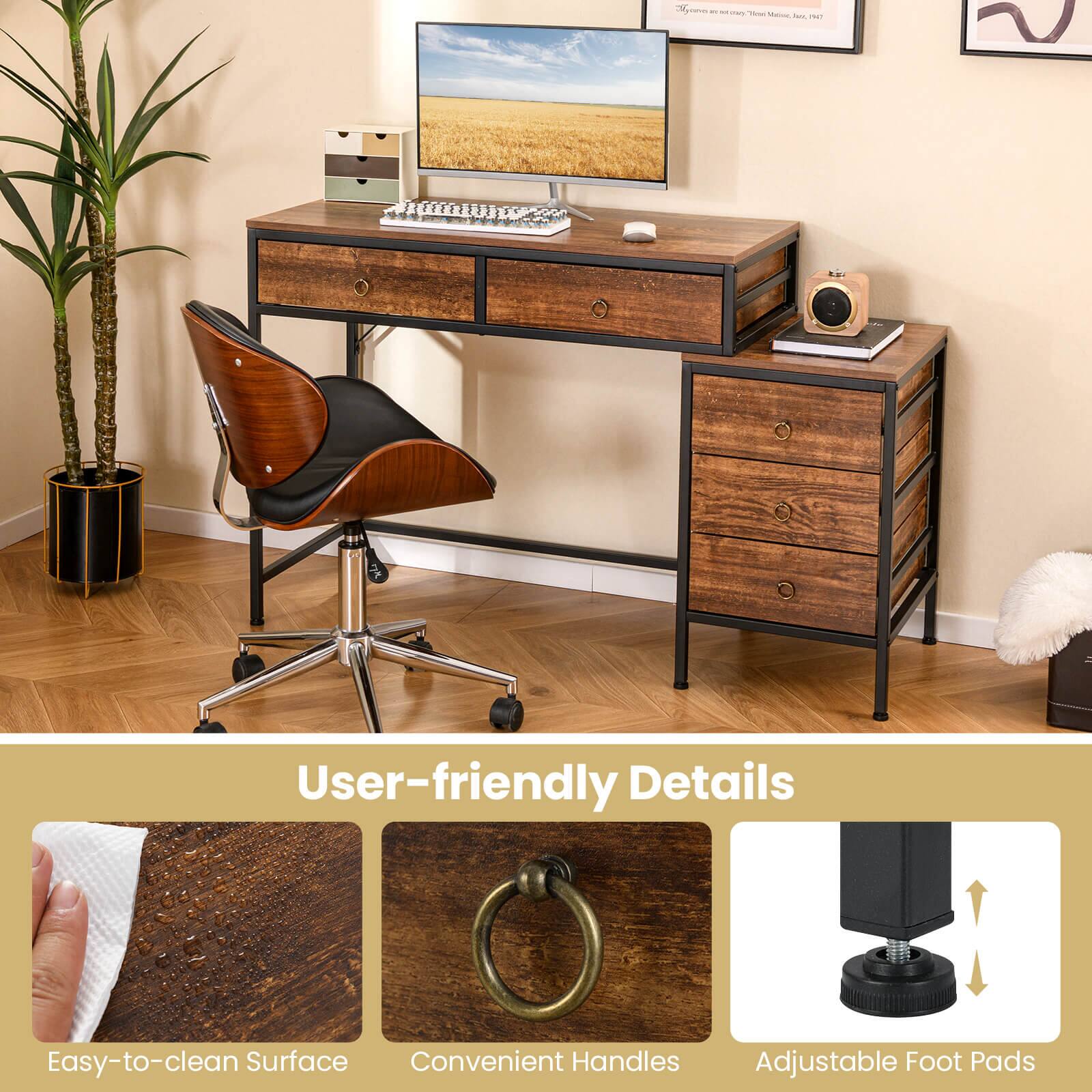 User-friendly Details  
Easy-to-clean Surface  
Convenient Handles  
Adjustable Foot Pads