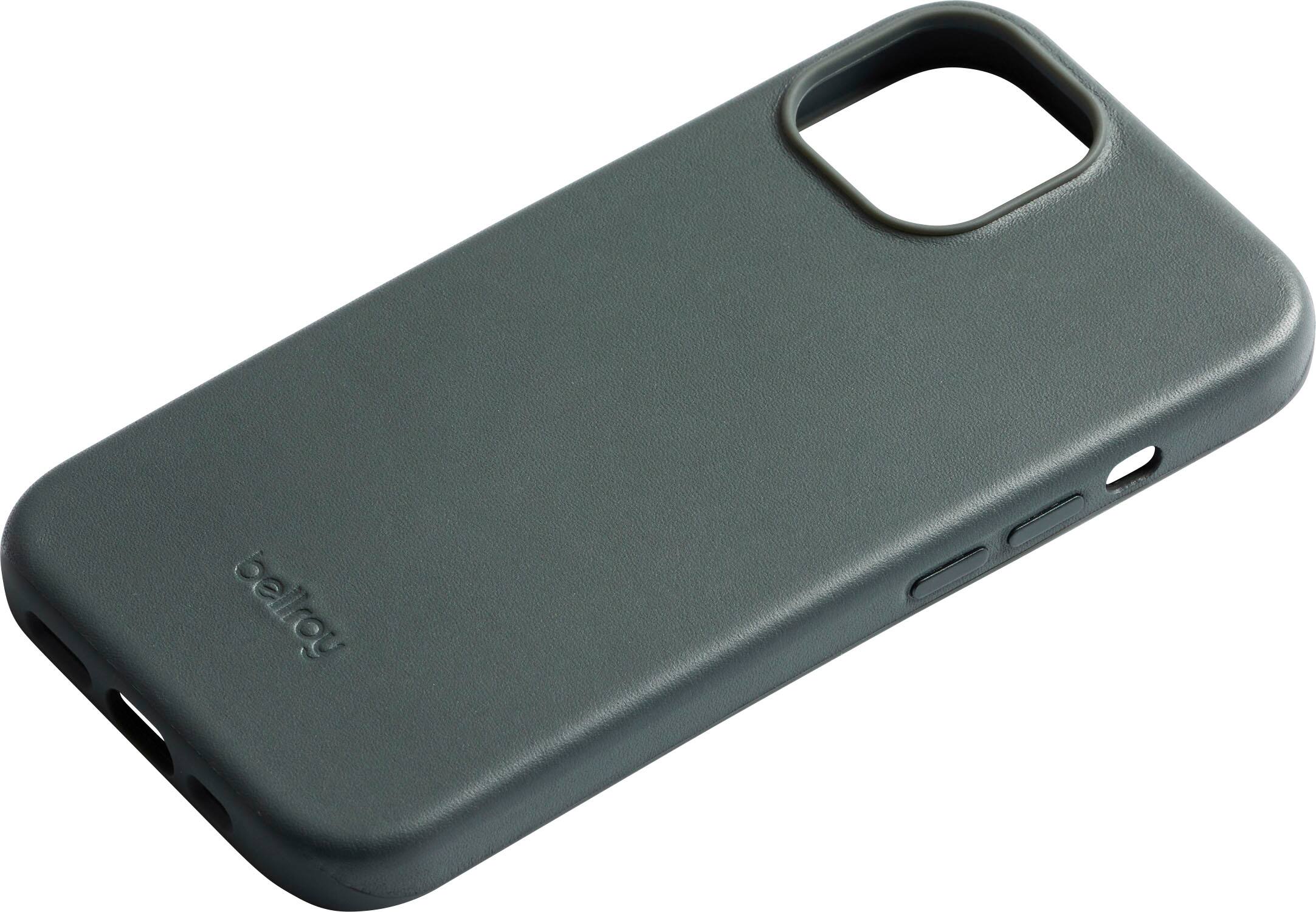 Left. Bellroy - iPhone 15 Leather Phone Case - Everglade.