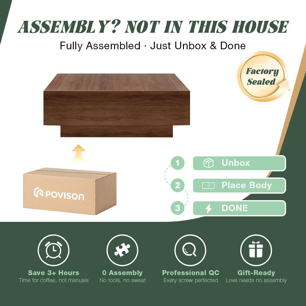 ASSEMBLY? NOT IN THIS HOUSE  
Fully Assembled • Just Unbox & Done  
Factory Sealed  

1. Unbox  
2. Place Body  
3. DONE  

Save 3+ Hours  
Time for coffee, not manuals  

0 Assembly  
No tools, no sweat  

Professional QC  
Every screw perfected  

Gift-Ready  
Love needs no assembly